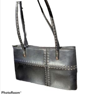 Vintage Giannini Stitch Design Black Handbag Y2K